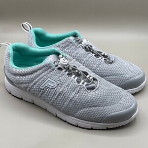 Propet Women's Gray Mesh Lace Up Comfort Sneakers Shoes‎ Size 10 Wide